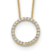 10k Diamond Circle 18 inch Necklace